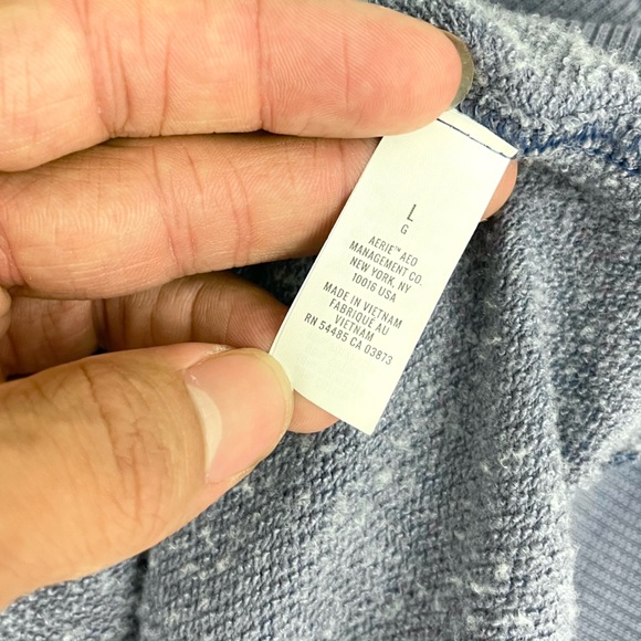 Aerie Soft Slouchy Oversized Full Zip Hoodie in Blue - Picture 5 of 6